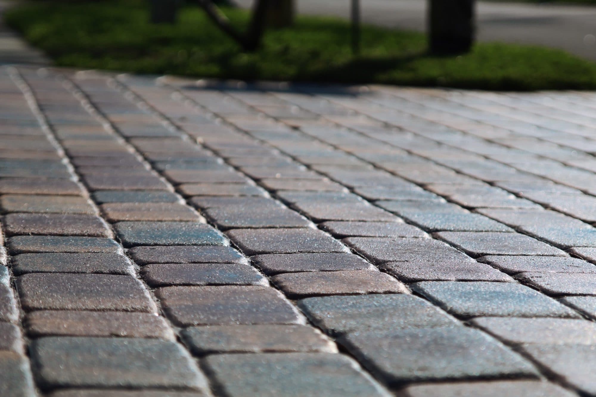 Low-angle cobble paver detail — paver work by Atlantic Exteriors in Brevard County, FL